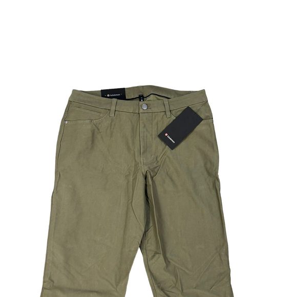 Lululemon ABC Slim-Fit 5 Pocket Pant 34"Utilitech Men’s Size 32 X 34 Green NWT - Picture 4 of 11